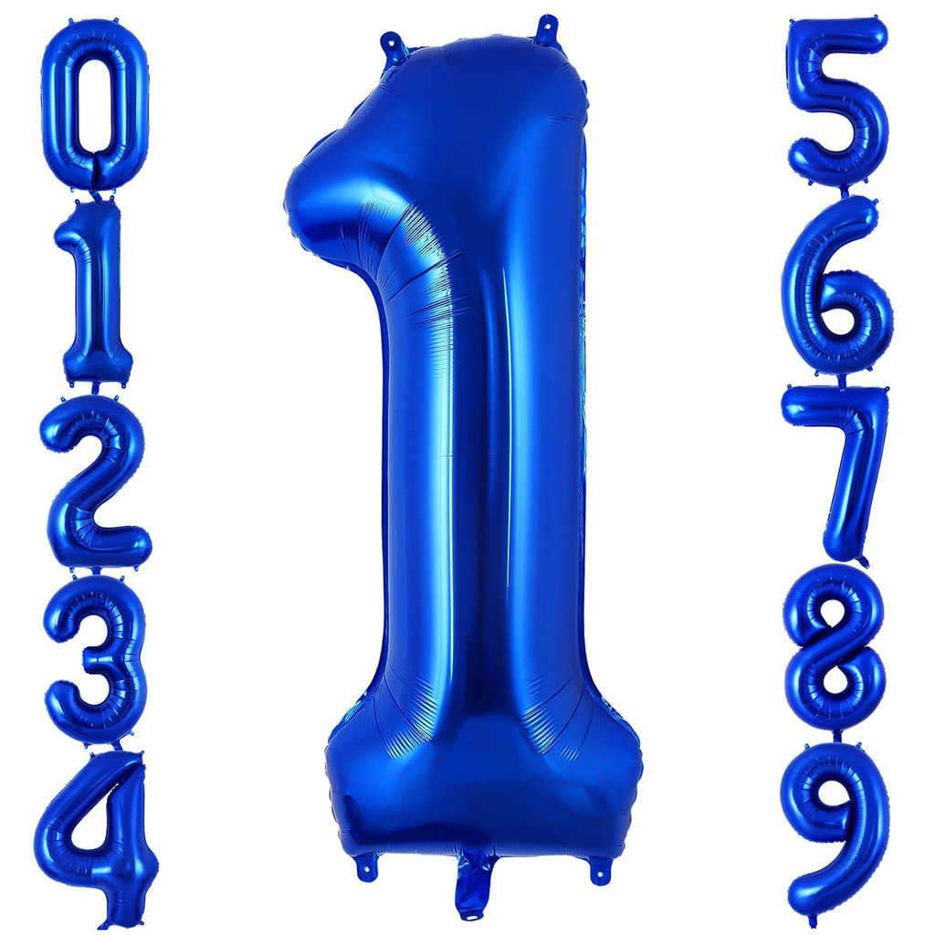 40 In Dark Blue Number Balloons Big Huge Foil Helium Birthday Party Celebration Decoration Large Glo