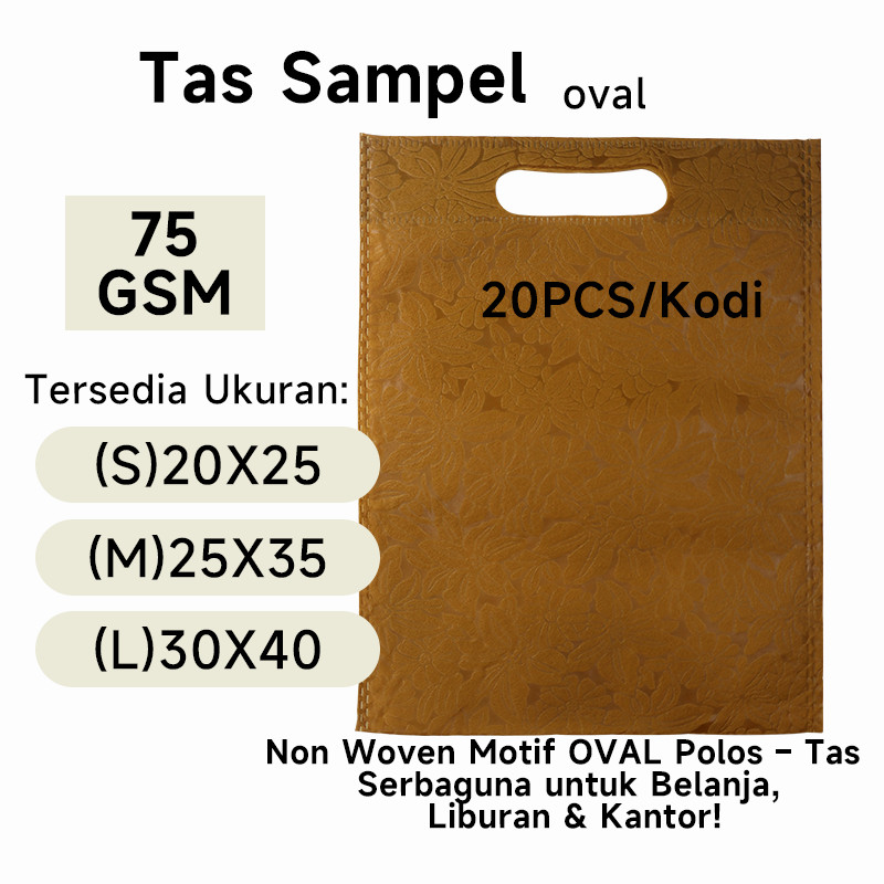 Tas Spunbond Model Oval Kantong Kain Souvenir Snack Kado Ultah Hajatan Pernikahan