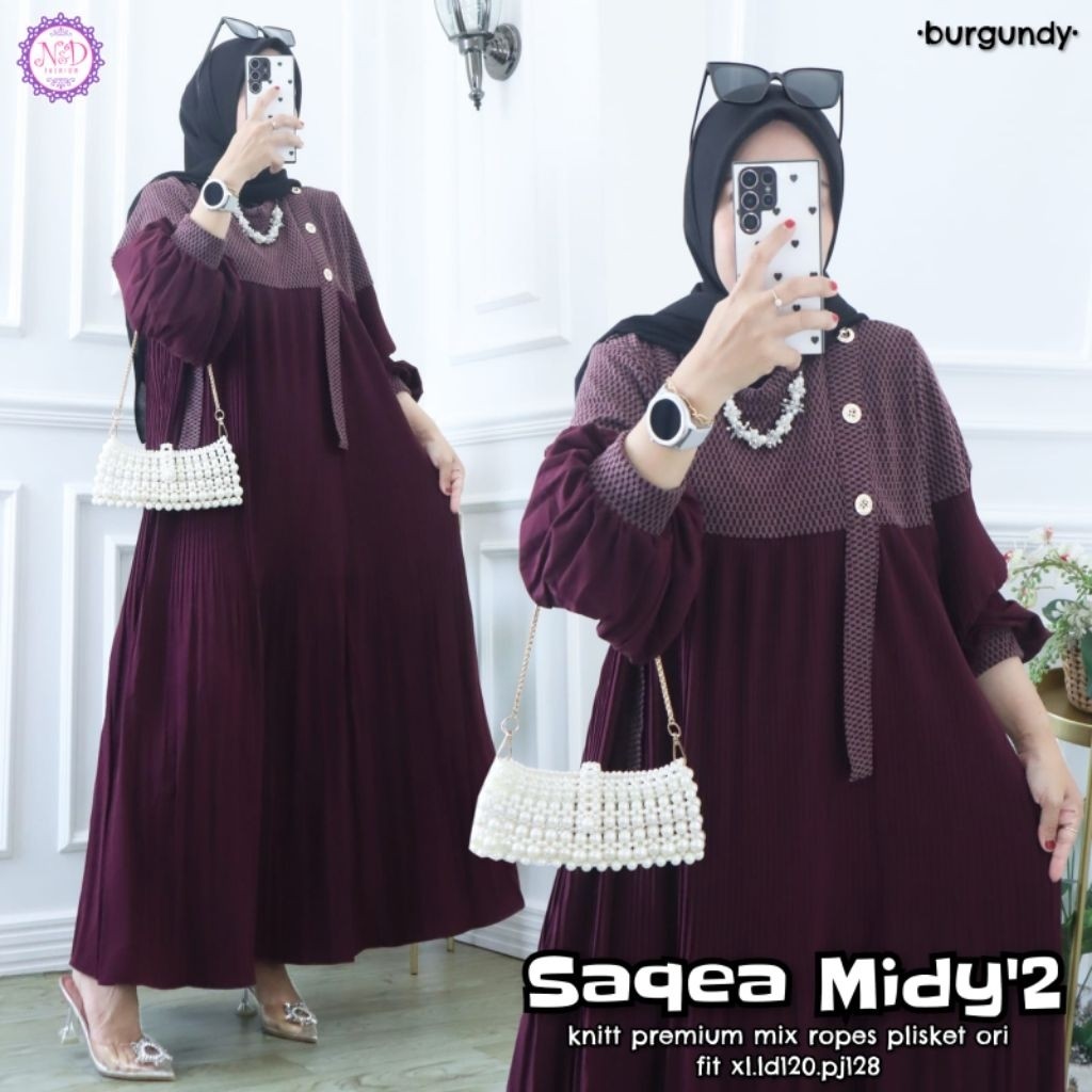 ada grup reseller bisa join tanya ke admin alyastore Saqea Midy 2 Gamis plisket premium  ND alya sto