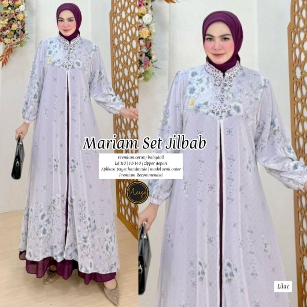 ada grup reseller tanyakan ke er elrumi fashion solo Gamis + Hijab Marion Set Hijab  Meisa Realpict 