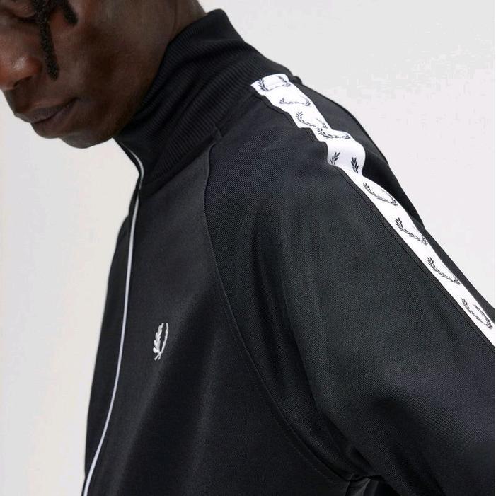 FRED PERRY - FRED PERRY TAPED TRACK JACKET - BLACK - S