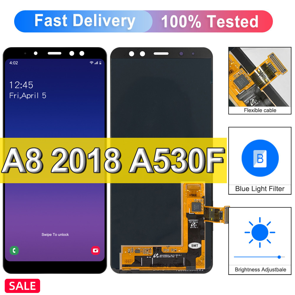 5.6" lcd For Samsung A8 2018 LCD splay Touch Screen For Samsung A8 A530 A530F A530N LCD splay Replac