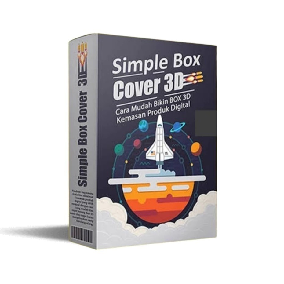 3D Cover Box Mockup - Desain Cover Digital