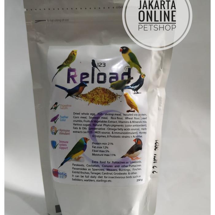 123 Reload makanan burung ekstra 250gr