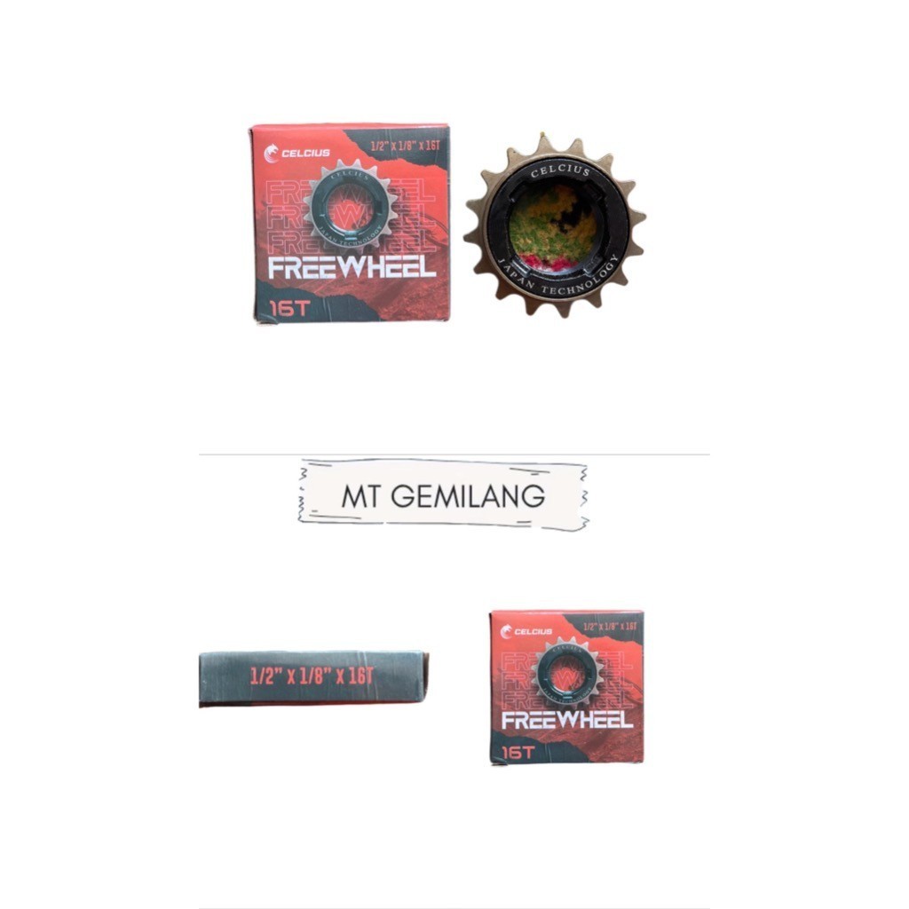 Gir jangkrik 16t. freewheel Celcius.