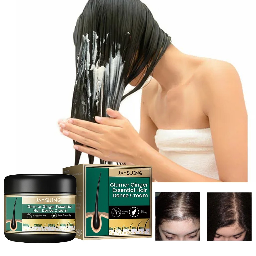Jaysuing Ginger Hair Growth Cream 30g pertumbuhan rambut Rambut Botak Cepat Tumbuh Menutrisi Kondisi