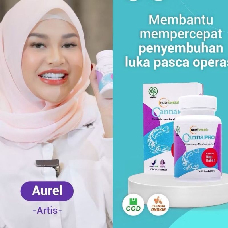 Nutrisential CannaPro isi 30 Kapsul Kutuk Ekstrak Ikan Gabus - Luka Pasca Operasi Cesar Cepat Kering