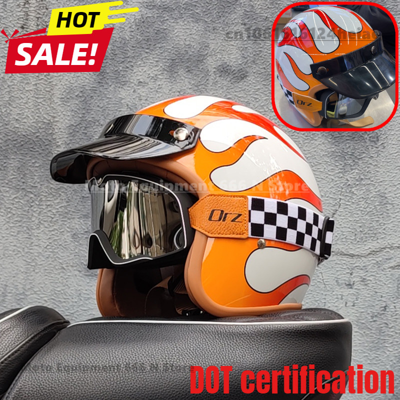 Retro semiopen motorcycle helmet crosscountry motorcycle accessories motorcycle helmet 34 retro helm