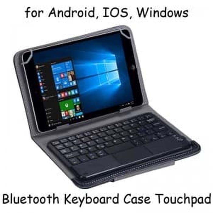 Compatible Untuk Advan Vandroid i10 Tab Flip Leather Keyboard Bluetooth Case Touchpad