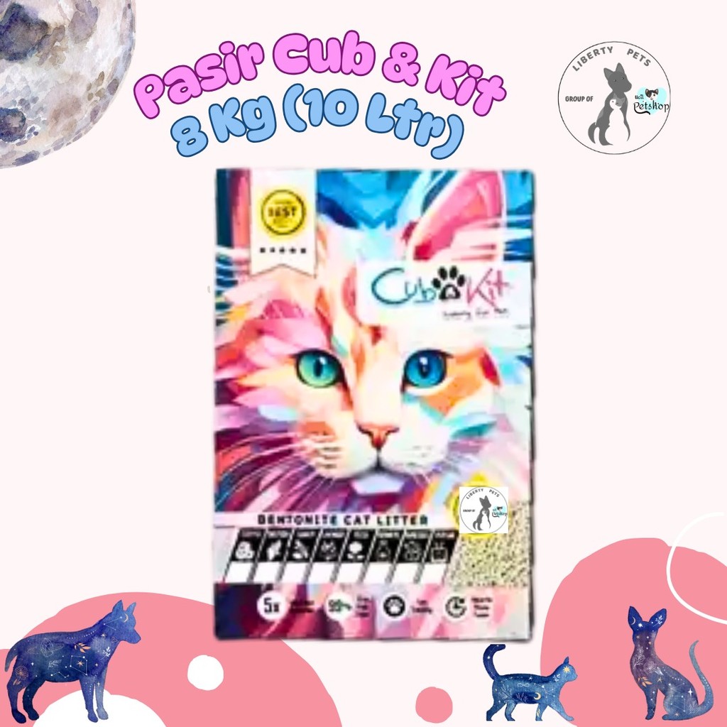 Pasir Kucing Gumpal Wangi Cub N Kit Freshpack 10L 8KG dengan Aroma Pilihan untuk Kucing Kesayangan