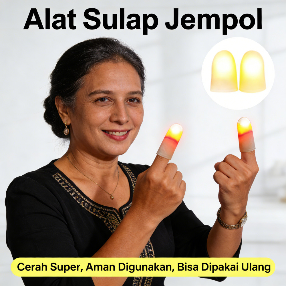 Menyala Alat Sulap Jempol 2pcs Pertunjukan Jari Untuk Jari Lampu Sulap Alat