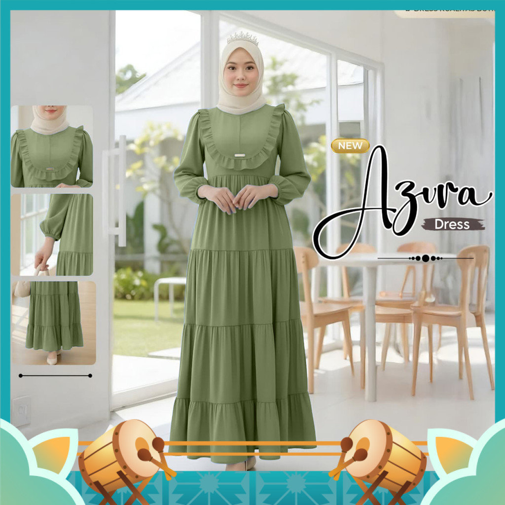 Baju Lebaran Keren Modern Termurah / Gamis Lebaran 2026 Model Gamis Terbaru - Gamis Crinkle Jumbo Ke