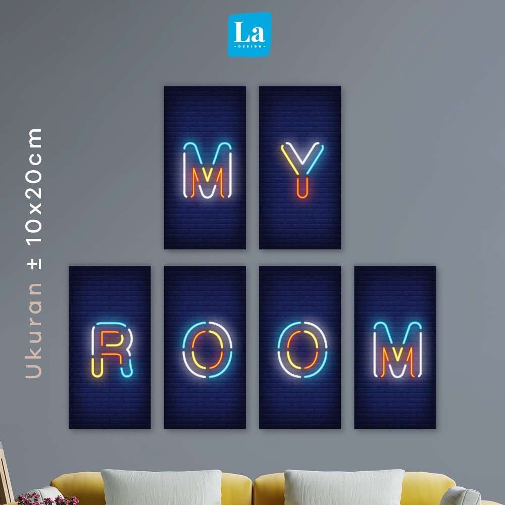 Poster Alphabet Neon Aesthetic Poster Dinding Kamar Alphabet Neon Aesthetic