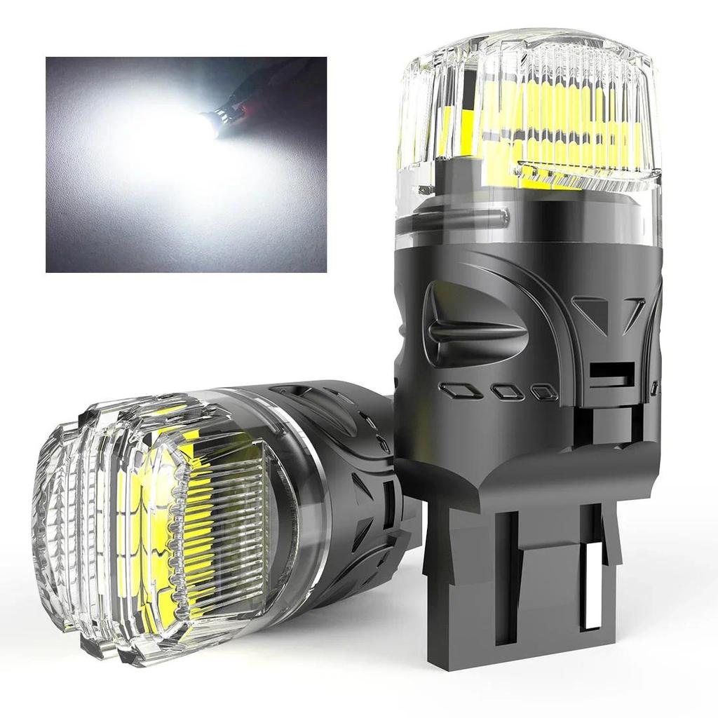 2 Buah T20 7440 7440NA 12V 21W W3x16d Lampu Berjalan Siang Hari Lampu Mundur DRL Bohlam Cadangan Oto