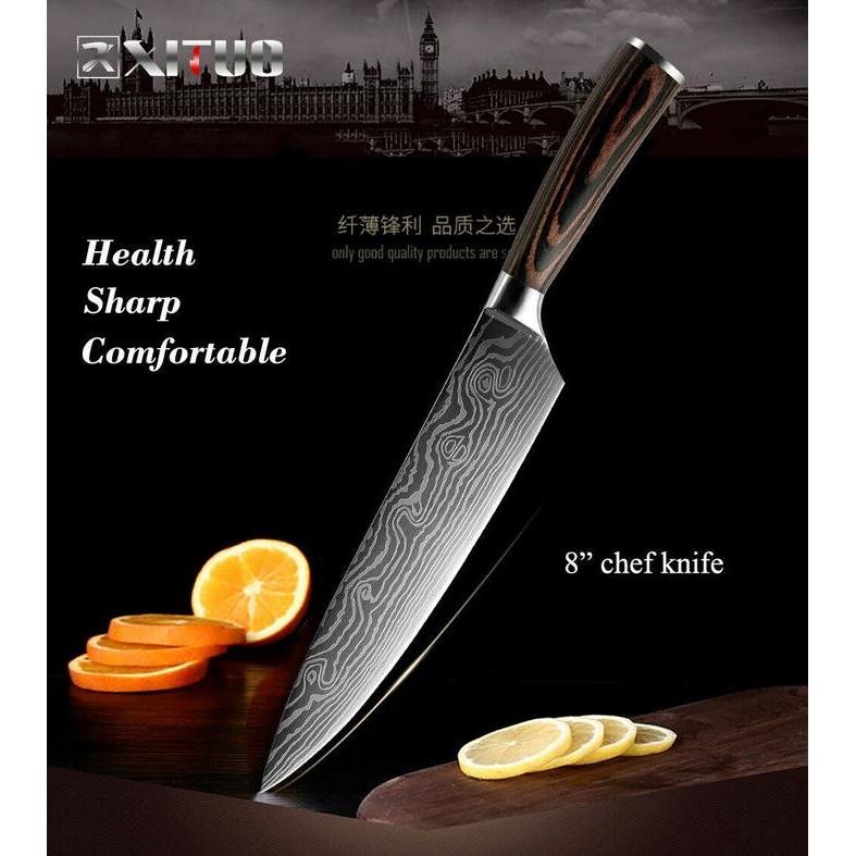 Pisau Dapur Knife Chef Pisau Daging Pisau Tajam Jepang Anti Karat - Chef Knife