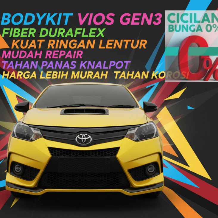 bodikit bodykit toyota vios gen3 2013-2017 body kit vios bodikit vios