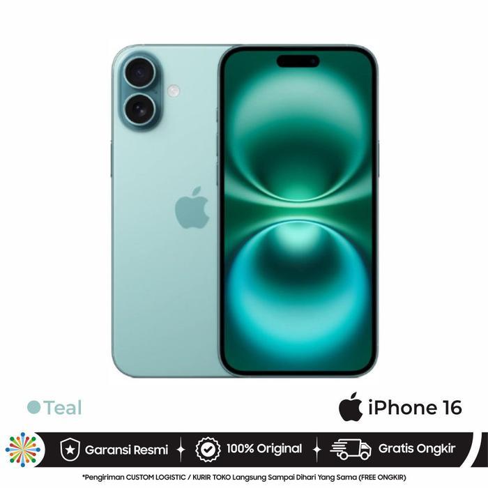 PROMO DISCON CUCI GUDANG Apple iPhone 16 128GB Garansi Resmi - Teal