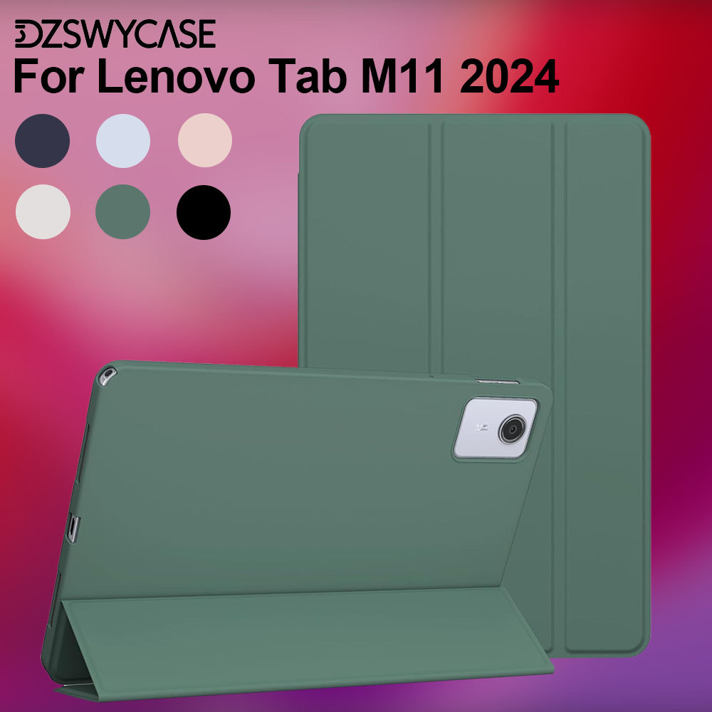 Case for Lenovo Tab M11 2024 11-inch TB330FU, Lenovo Tab M11 Cover Tri-Fold Bracket Magnet Auto Slee
