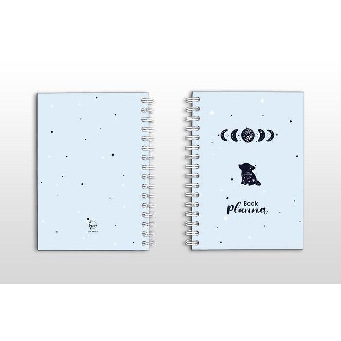 Scribly Planner Book 2022 2023 / Planner Undate / Agenda / Notebook / Journal - Blue - Spiral