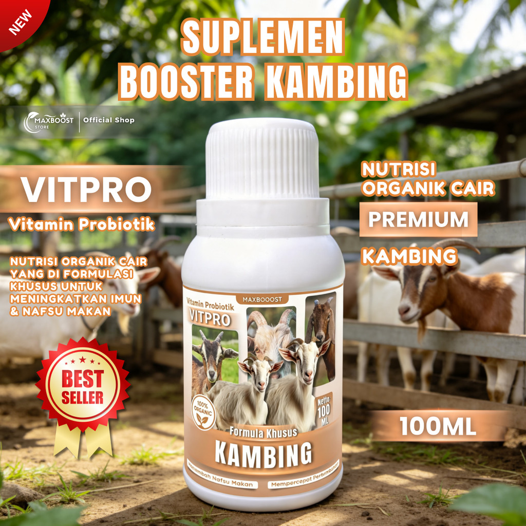 BISA COD VITPRO KAMBING – Suplemen Booster Pertumbuhan & Kesehatan Kambing Vitpro Vitamin Kambing | 
