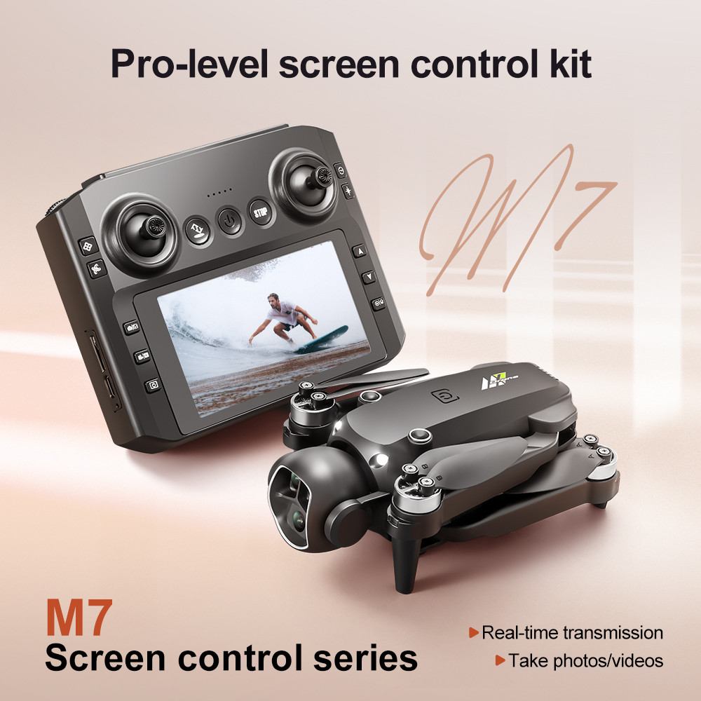 Drone M7 BARU 2025 dengan Layar Besar 5G Kamera HD EIS Drone Quadcopter RC Tanpa Sikat untuk Fotogra