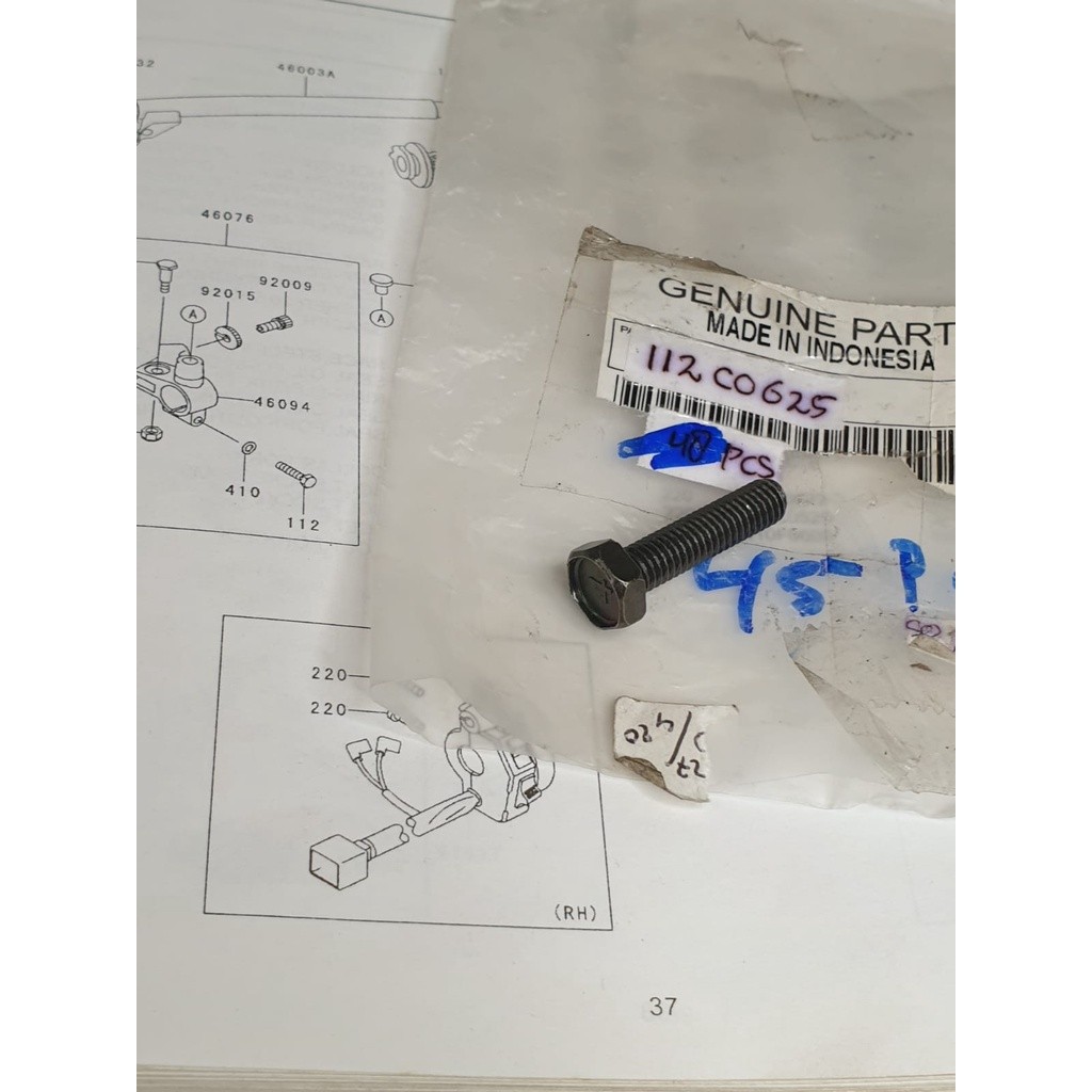 Baut Klem Rumah Handel 6x25 NINJA 150 RR KGP 112C0625