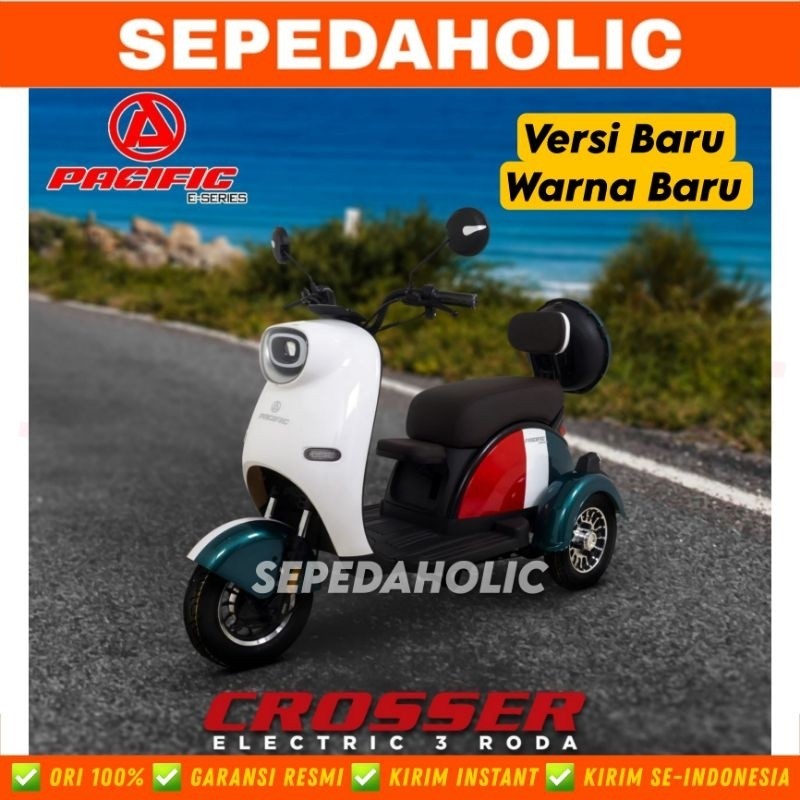 PROMO CUCI GUDANG Sepeda Listrik Roda Tiga PACIFIC CROSSER Electric E Bike