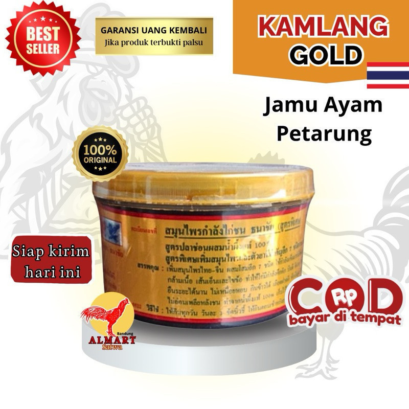 Germostore - Doping Racikan Germo 400 GR - KAMLANG BASAH GOLD Original Jamu Ayam Impor Thailand  TER