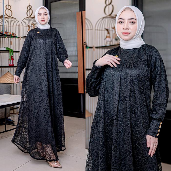 Gamis Haghia Mewah Gamis Brukat Wanita Terlaris Gamis Wanita Modern Gamis Lebaran Dress Muslim Syari