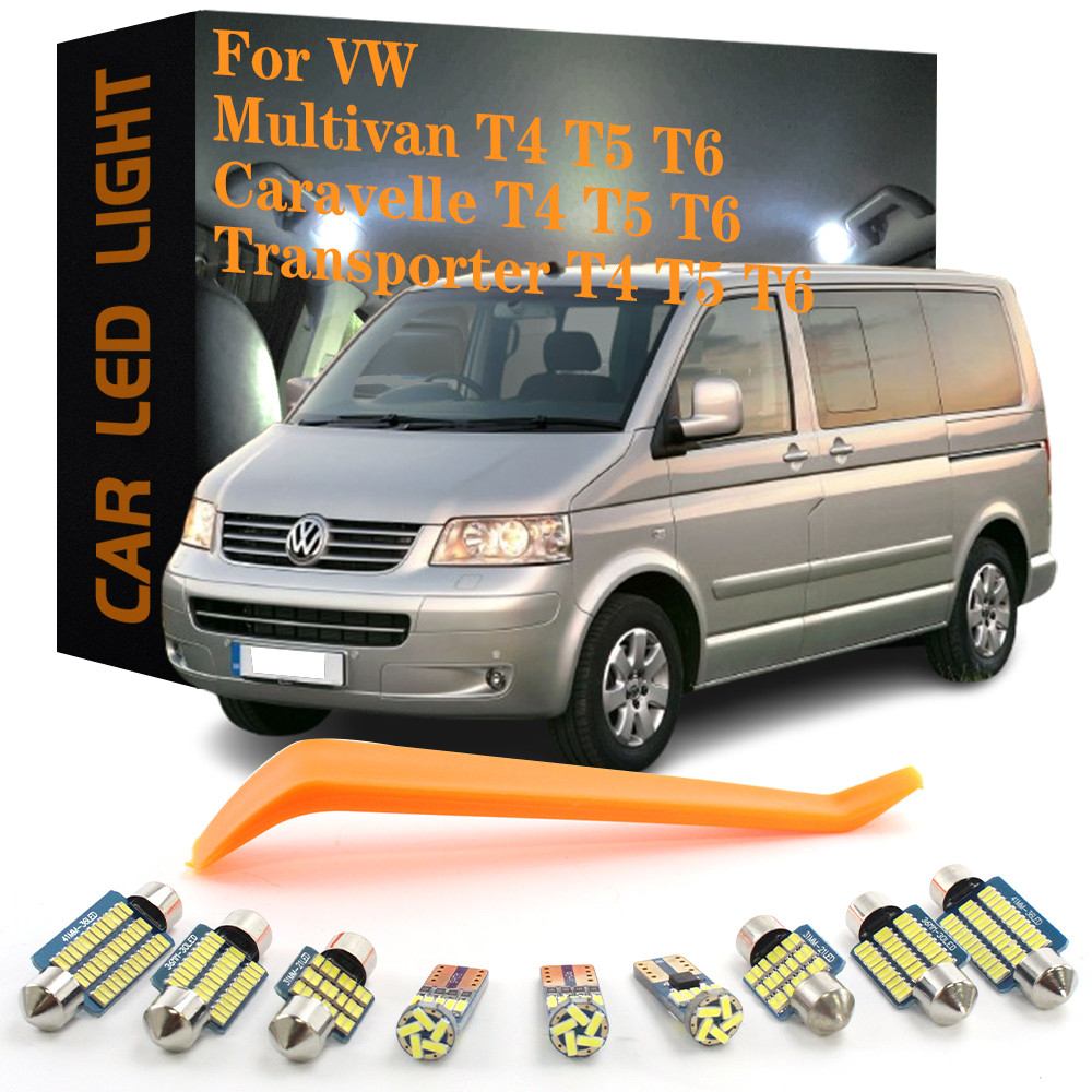 Lampu Interior LED Mobil Canbus Untuk VW Multivan Caravelle Transporter T4 T5 T6 1990-2005 2006 2008