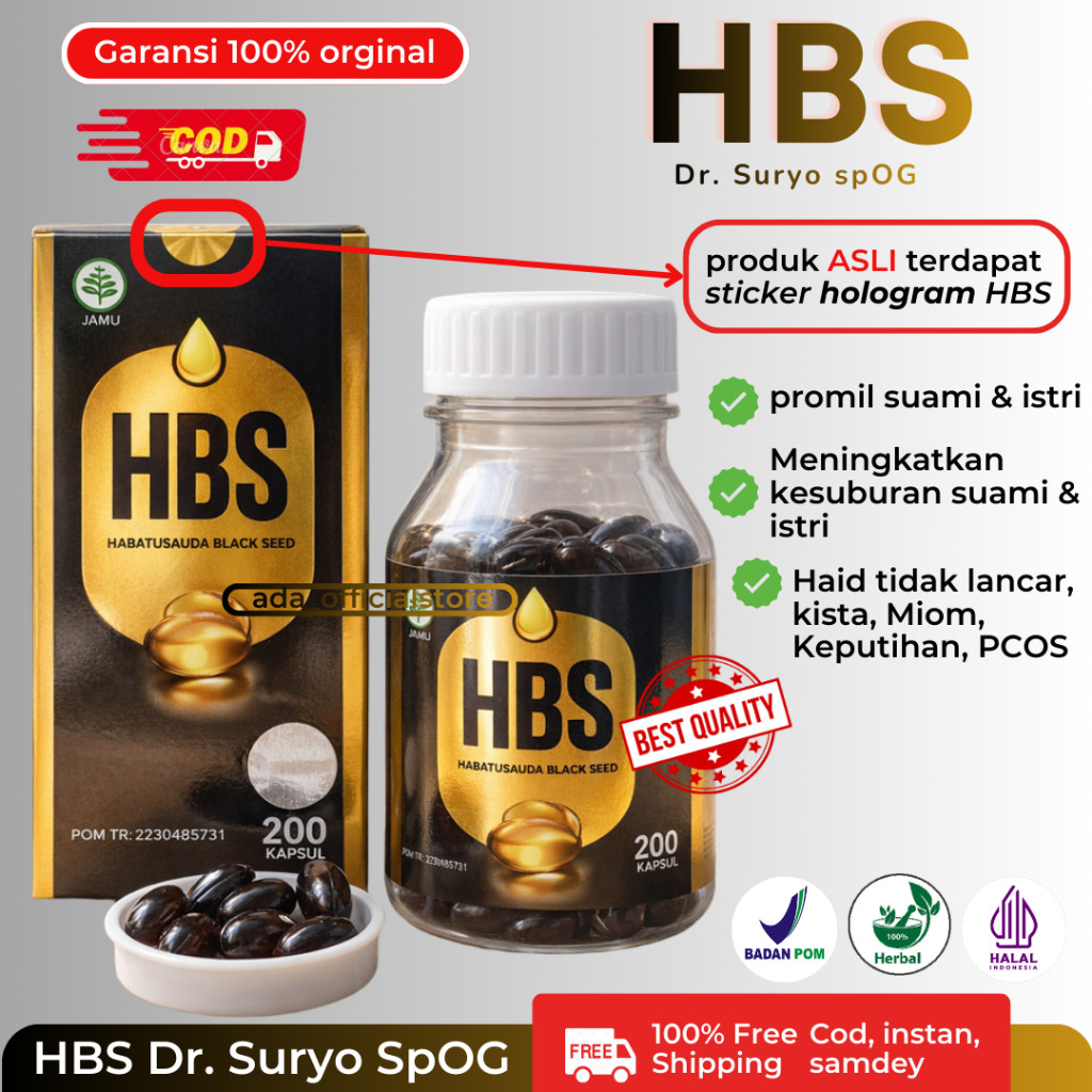 HBS by dr. Suryo, SpOG Asli isi 200 kapsul PROMIL