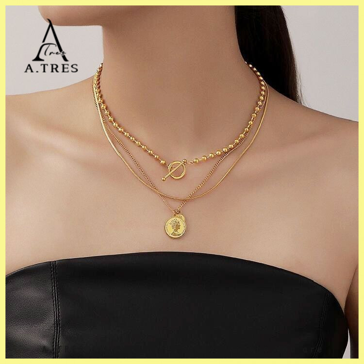 Kalung Huruf Kalung Nama Titanium Anti Karat Kalung Titanium Anti Karat Emas Putih Kalung Tali Kalun