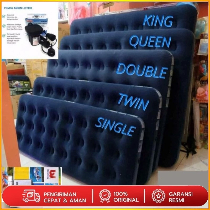 COD Original Kasur Angin Bestway King Queen Double Twin Single Kasur Angin Termasuk Bantal kasur ang