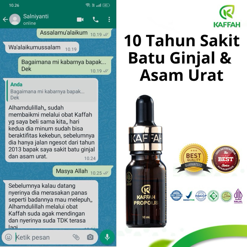 Kaffah Propolis Obat herbal asam urat ampuh