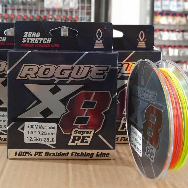 Senar PE  300 Meter Rogue X8 Multicolor