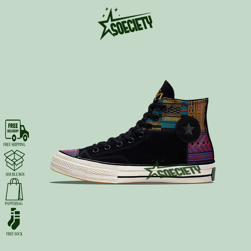 Sepatu Sneakers Converse Chuck 70s Hi Patchwork BHM BNIB Unisex