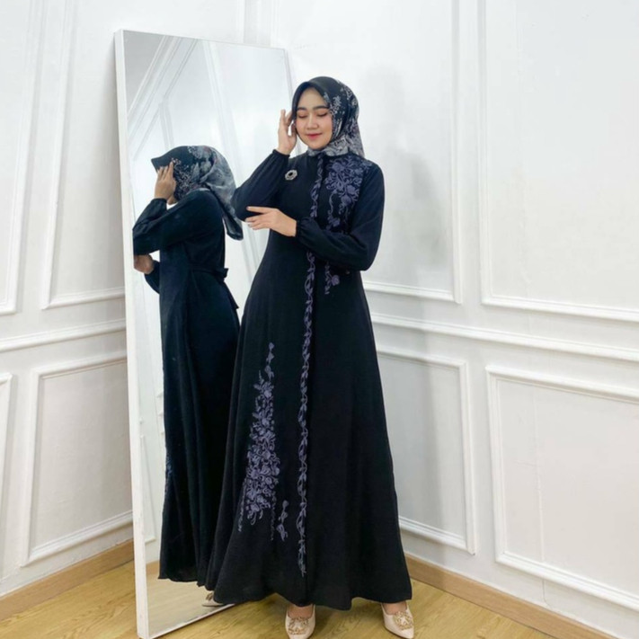 PB Prilly Busana - EVELYN GAMIS CRINCLE - GAMIS BORDIR POLOS - GAMIS BUSUI - MUSLIM