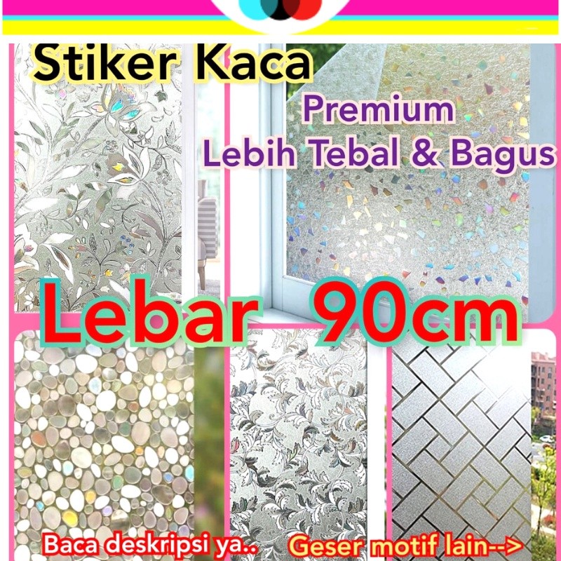 YOOBAR - SUNBLAST WALLPAPER WALL STIKER KACA FILM GLASS CERMIN BURAM MOTIF BAMBU BUNGA MINIMALIST DE