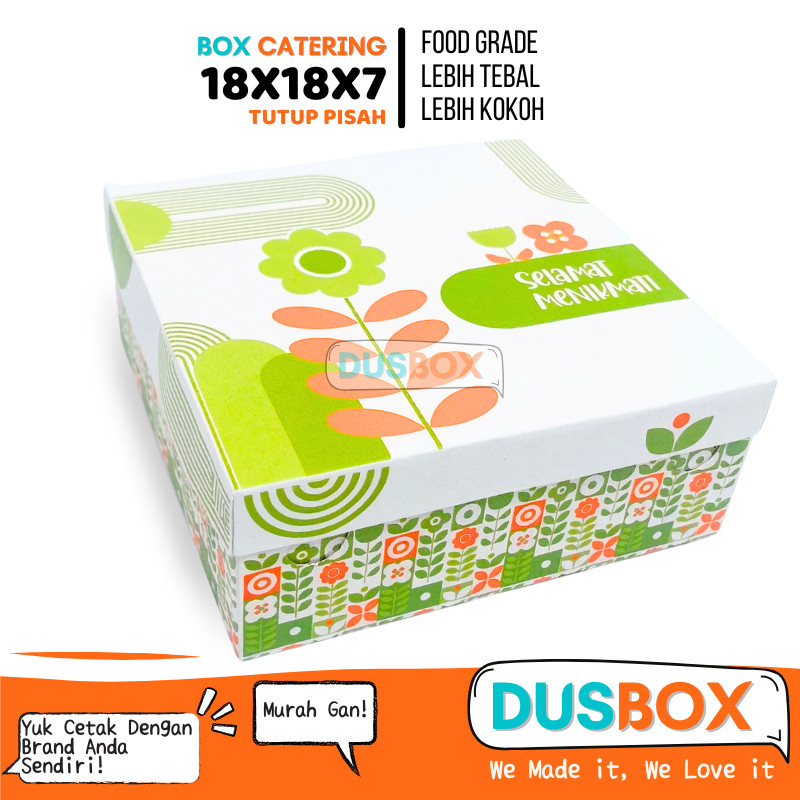 Box Catering Motif / Box 18x18x7 / Box Nasi kotak / Box Nasi / Box Makanan / Kotak Nasi Box / Kotak 