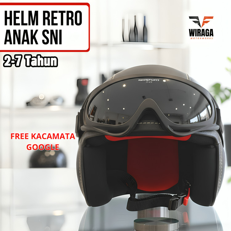 Helm Anak Perempuan Pororo Retro Classic Helm Anak Laki Laki Helm Anak 2 Tahun 3 Tahun Helm Anak SNI
