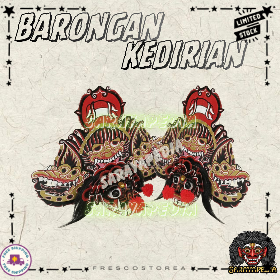 Barongan Kucingan Kedirian Ukuran 15 Barongan Pentas Premium FCS