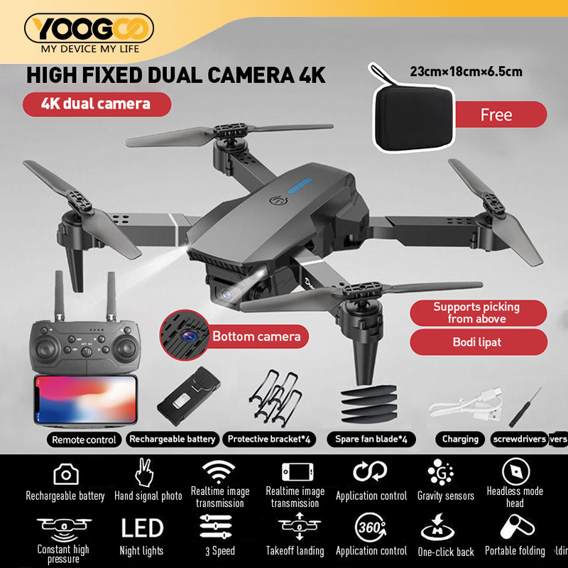 NEW E88 Pro Drone/E99 Pro Drone Anti Tabrak Drone Mini Dengan Kamera HD Drone Smart Drone E88 Pro