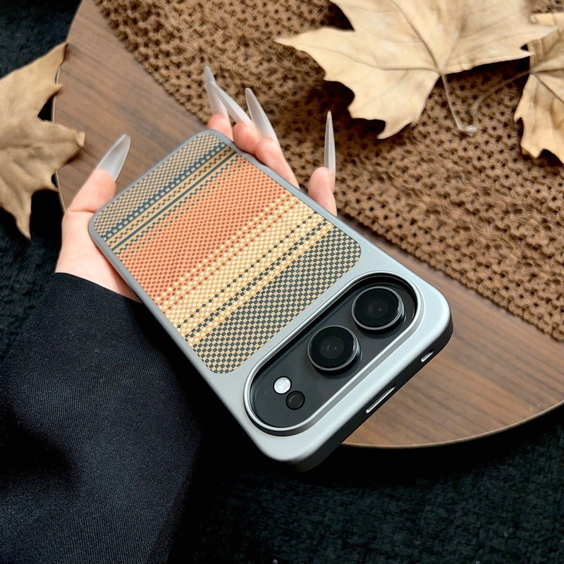 Untuk Honor 500 Pro Casing Honor500 Casing Penutup Ponsel Magnetik Keras PC Cat Metalik Tekstur Kevl