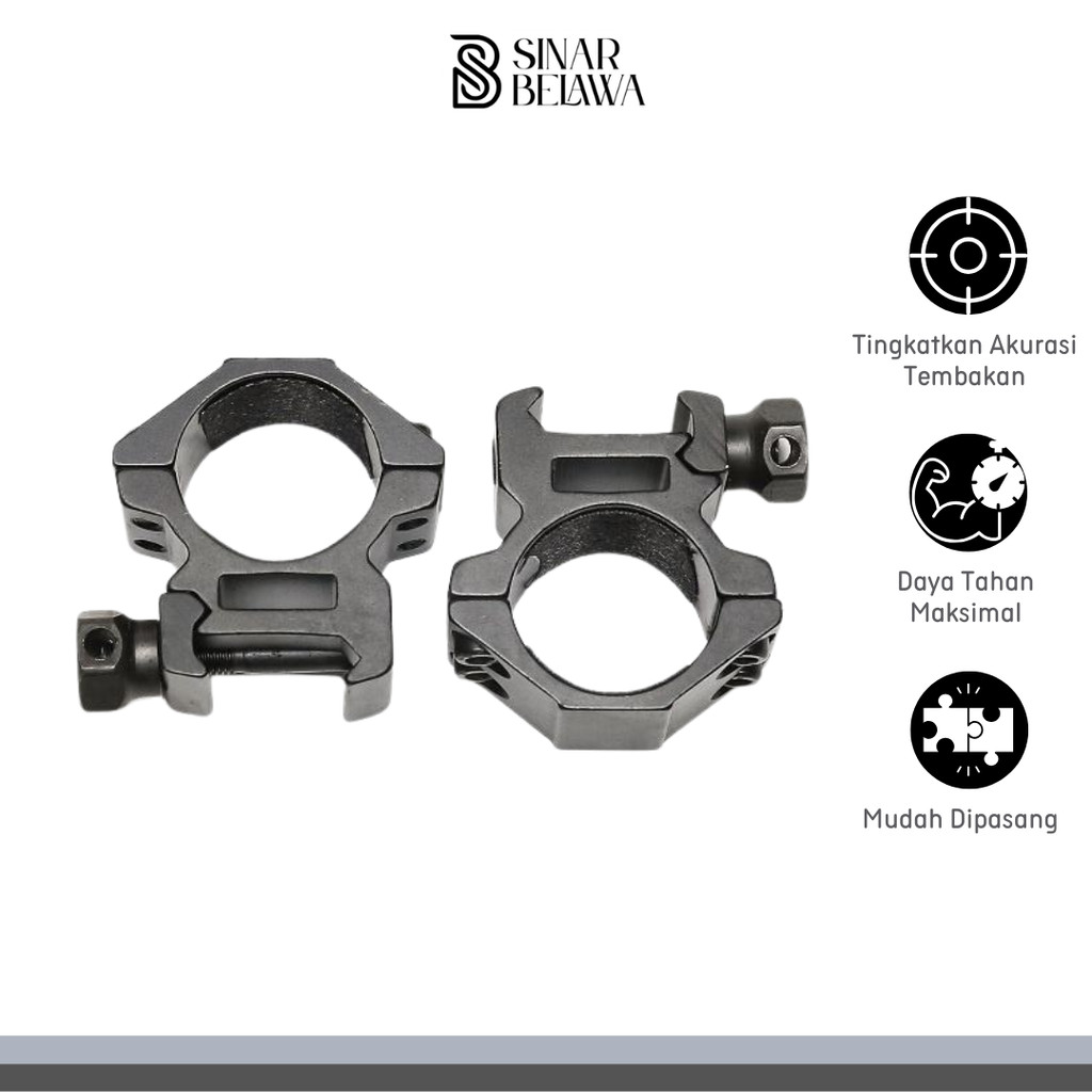 Mounting Teleskop Rifle Scope Mount Ring Picatinny Rail 25.4mm