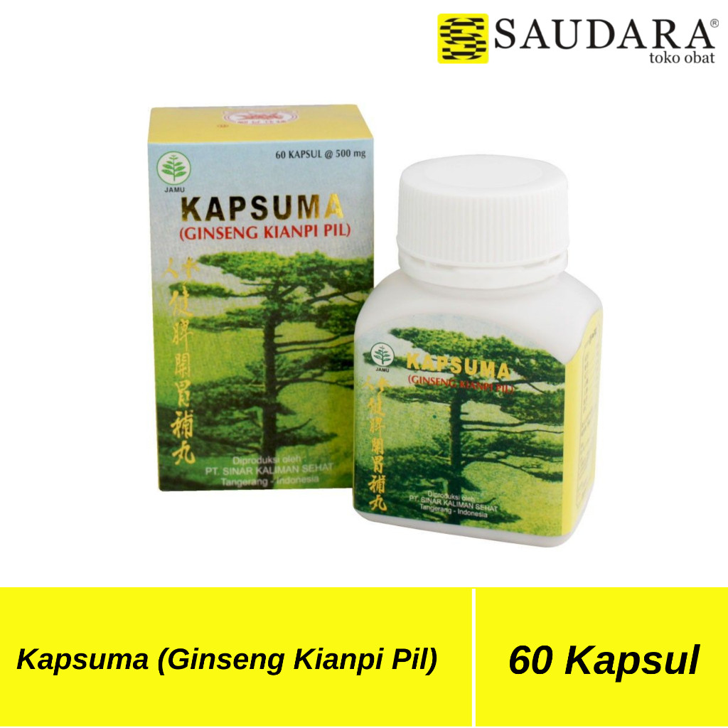 PROMO~apotik_dika_farma Kapsuma (Ginseng Kianpi Pil) 60'S - Penambah Nafsu Makan, Obat Penggemuk Bad