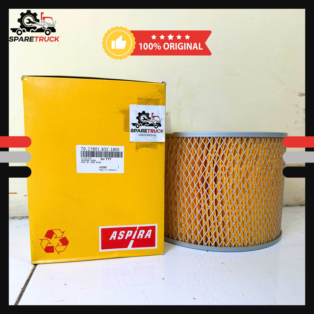 SpareTruck Filter Udara Aspira TO-17801-B32-1800 Toyota Dyna Rhino (Dyna Rino), Toyota Dyna 115 PS (