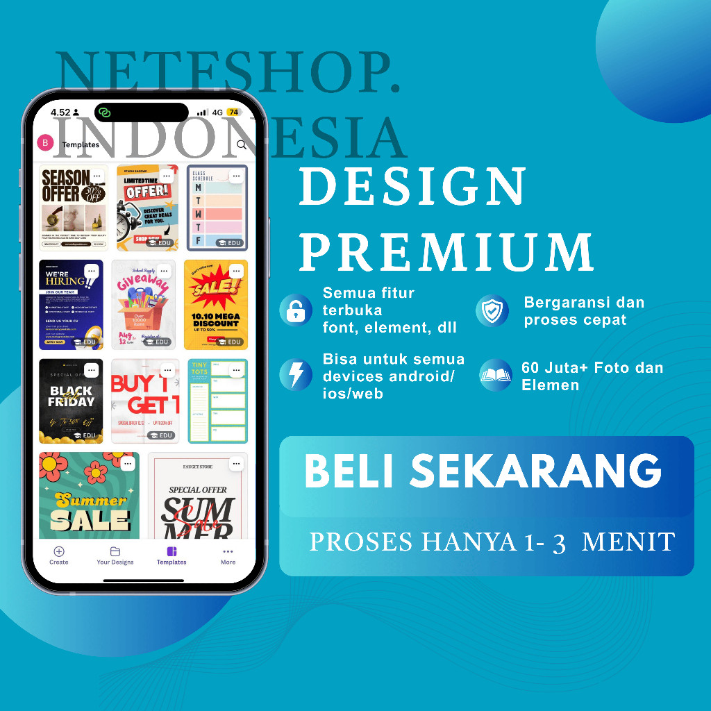 Template Desain Profesional Canva Pro Premium Account | Full Fitur | Invite Tim | Bergaransi