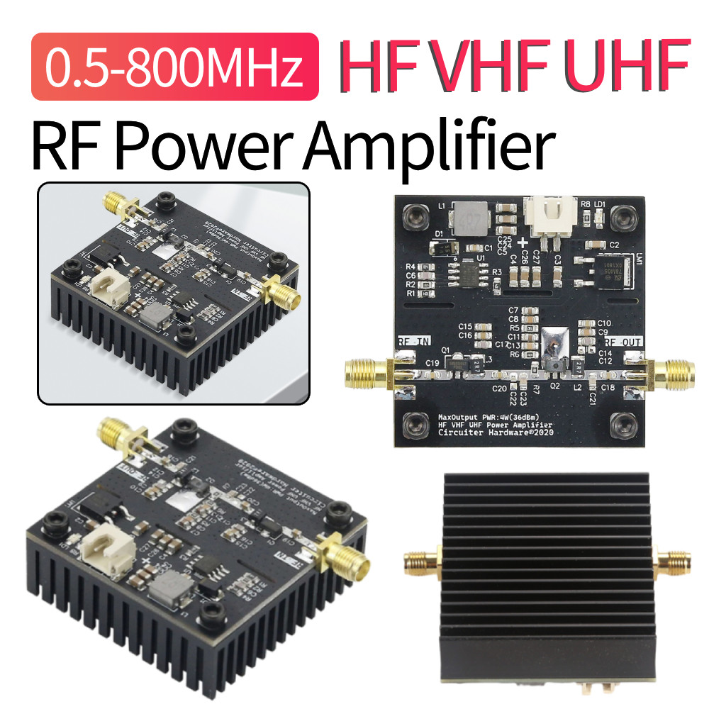 05800MHz 40dB Gain HF VHF UHF RF Power Amplifier HF VHF UHF Transmitter Power Amplifier Module for H
