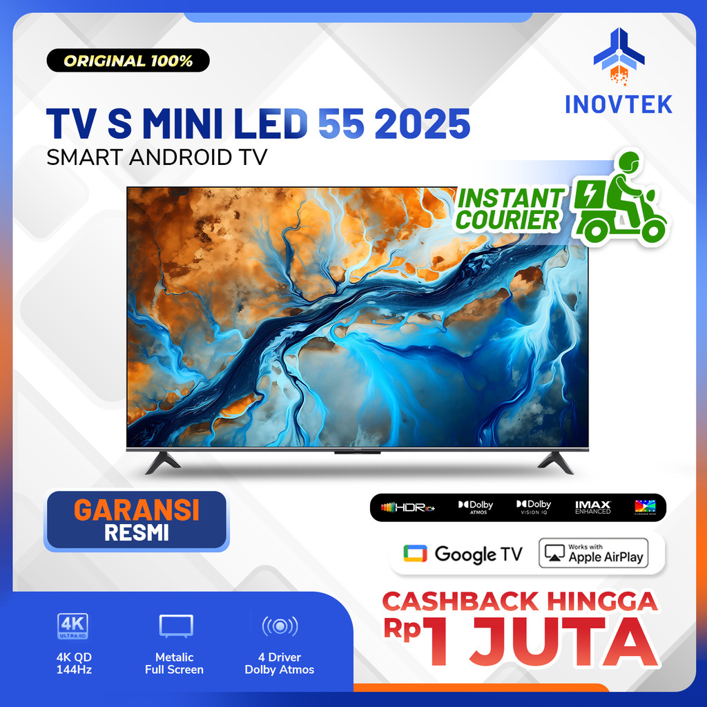 Xiaomi Mi TV S Mini LED 55" Inch 2025 4K UHD Google TV Dolby Smart Android TV