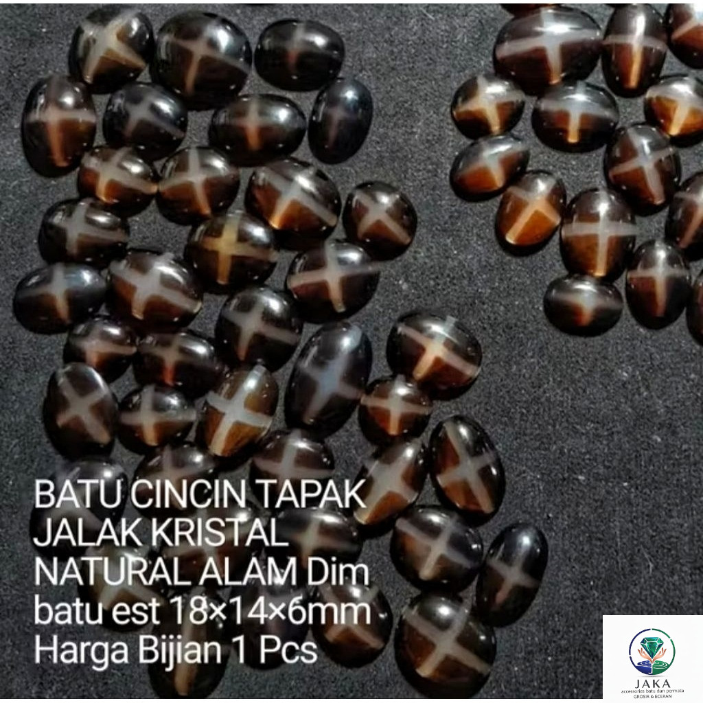 BATU CINCIN TAPAK JALAK KRISTAL NATURAL ALAM